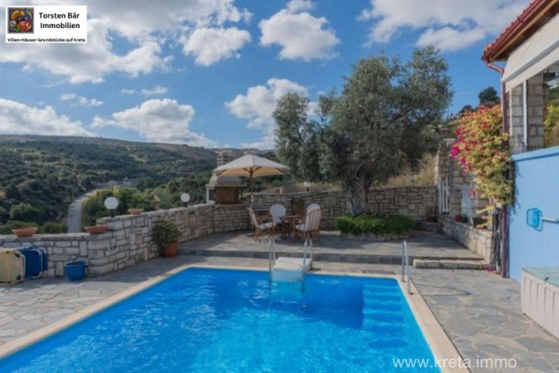 Rethymno Kreta, Agia Triada Villa mit Panoramablick auf das Meer Haus kaufen